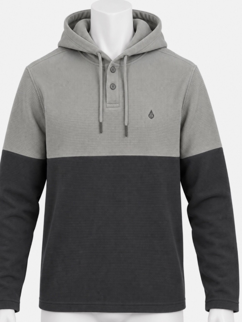 Volcom Nunez Colorblocked Thermal Shirt Hoodie - NWT Mens Medium - #48434-C5